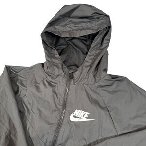 Nike Loose Fit Hooded Full Zip Jacket kids Large Black